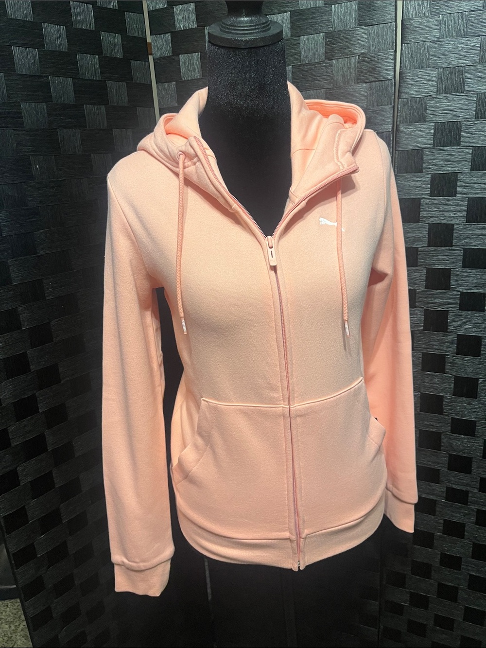 Puma Women's Light Pink Full-Zip Hoodie